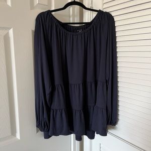 Elastic Neckline Blouse